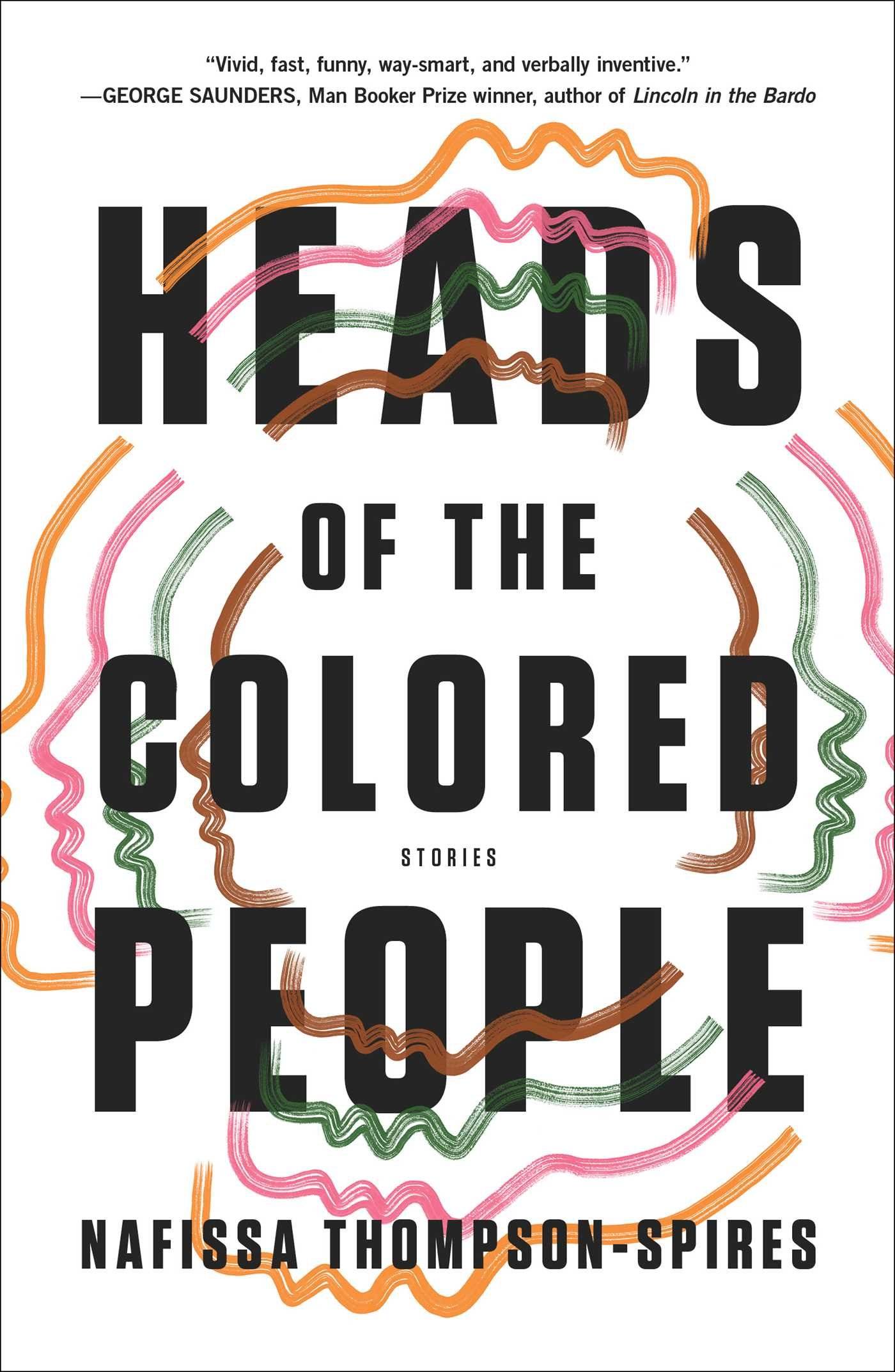 White book cover with colorful outlines in the shapes of a face outline, radiating from the center outward